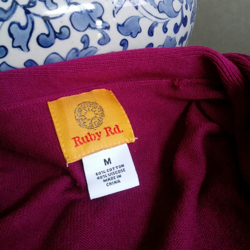 Ruby Rd. Open Front Cardigan Size M - image 2